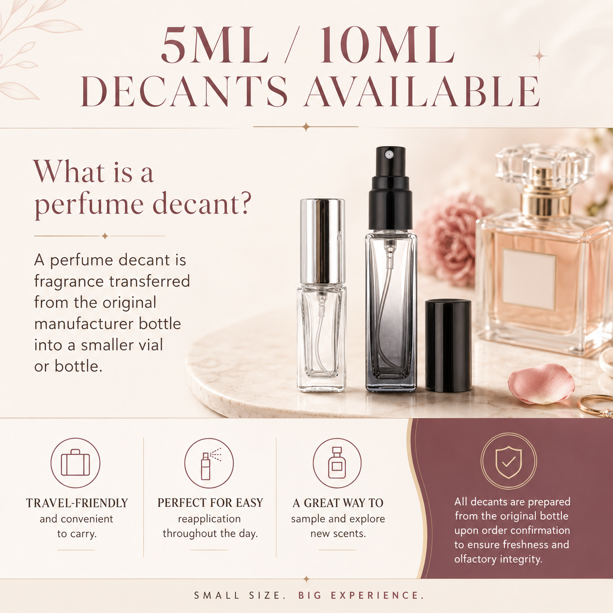 5ml decant 10ml decant spray decant